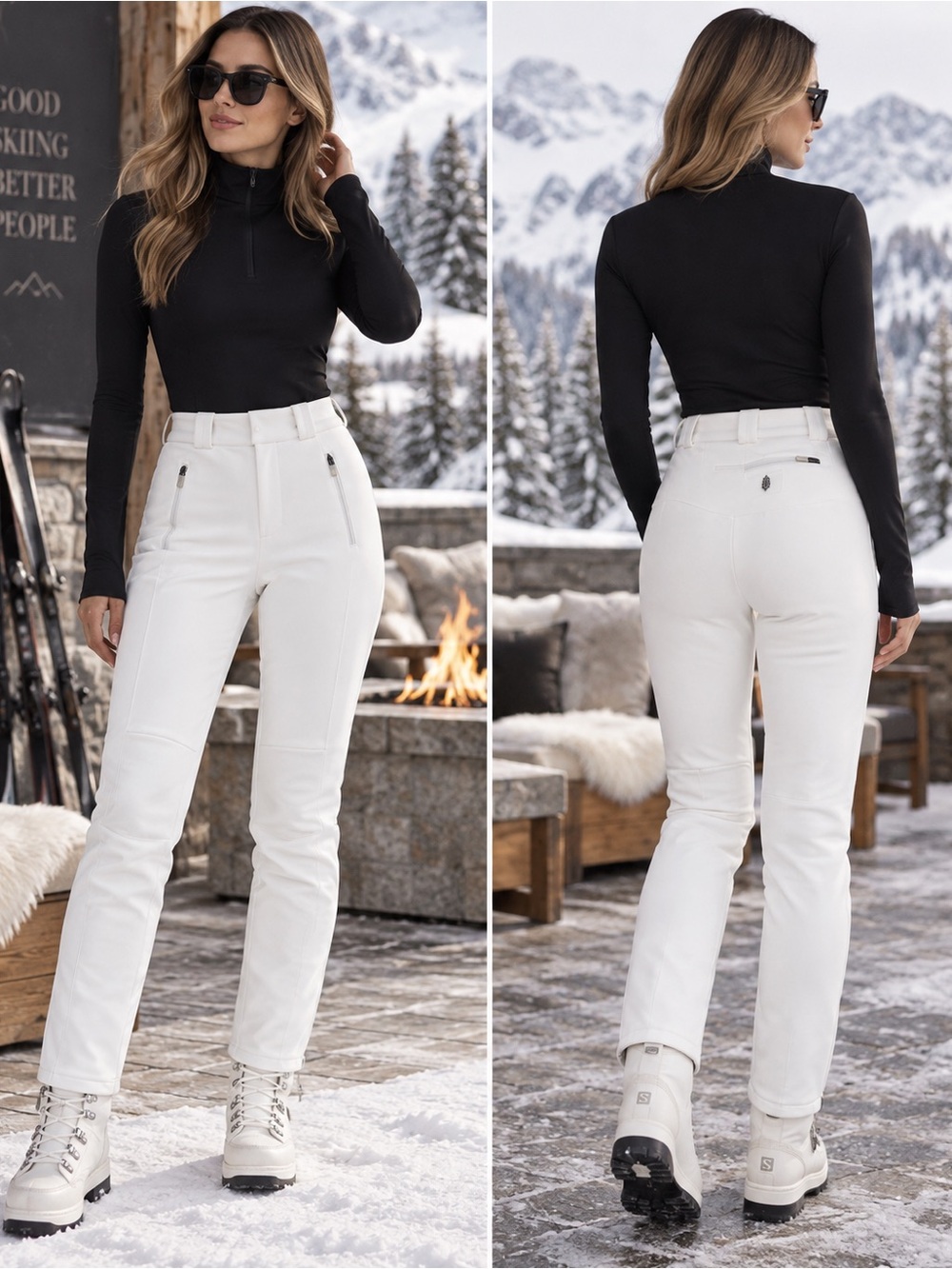 Free People Movement Women’s White Ski Pants Size Small NWT